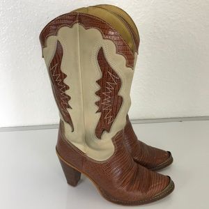 Zodiac brown and cream suede boots 7